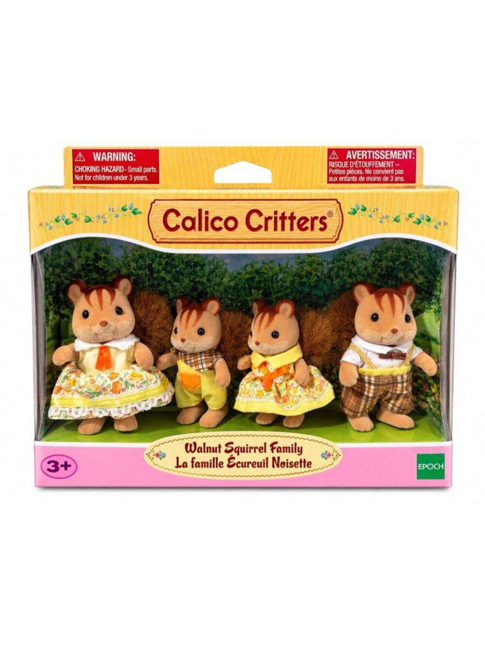 Calico Critters Walnut Squirrel Family 4 Poseable Figures CC2299